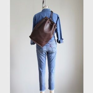 Vintage Coach Bag/Sling Drawstring Bucket Bag XL 9929/Leather Duffle Backpack